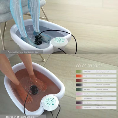 Ionic Detox Foot Bath Massage Machine with Basin – Electric Foot Spa Massager with Vibration & Deep Cleansing Arrays