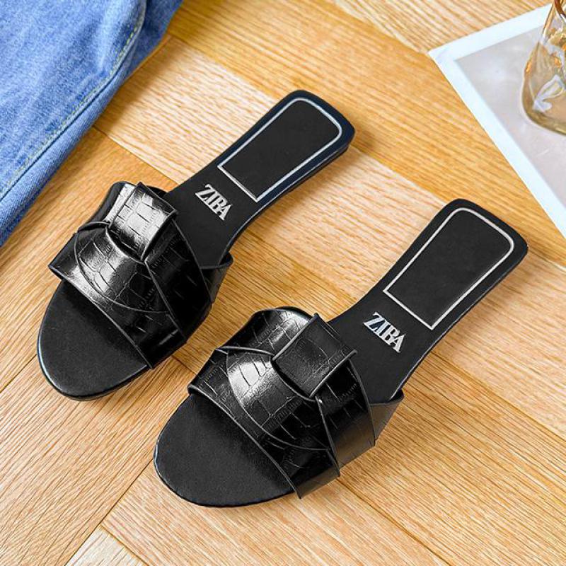 New Woven Luxury Designer Women Sandals, Summer Flat Comfortable Casual Bottom Women Slippers, Trendy Fashion