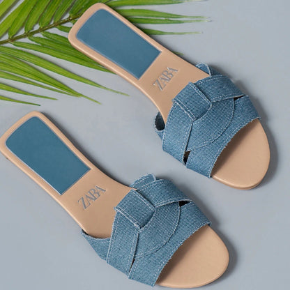 New Woven Luxury Designer Women Sandals, Summer Flat Comfortable Casual Bottom Women Slippers, Trendy Fashion
