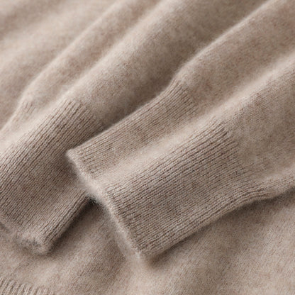 Mens Merino Wool Sweater, Thick Hooded Pullover, Soft Knitwear for Autumn Winter, Casual Comfort Wool Clothing Top