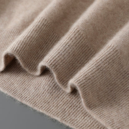Mens Merino Wool Sweater, Thick Hooded Pullover, Soft Knitwear for Autumn Winter, Casual Comfort Wool Clothing Top