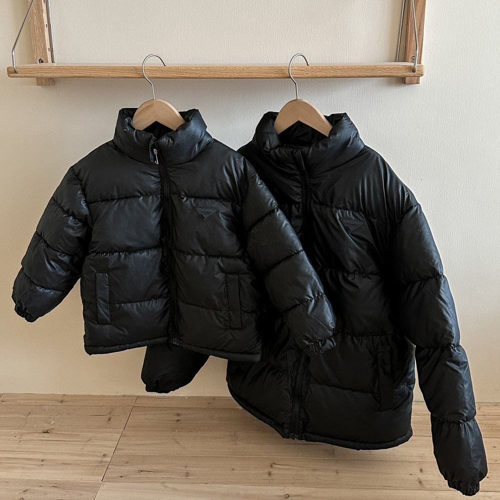 Family Matching Outfits, Waterproof Down Jacket, Thicken Warm Parkas for Boys and Girls, Solid Sheepskin Fabric