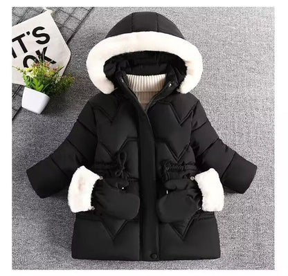 Princess Coat for Girls, Autumn Winter Jacket, Hooded Outerwear for Kids, Birthday Christmas Gift, Keep Warm Fashion