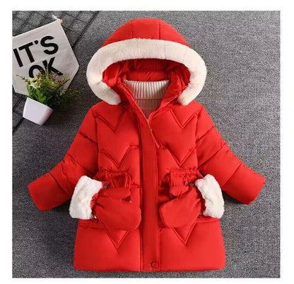Princess Coat for Girls, Autumn Winter Jacket, Hooded Outerwear for Kids, Birthday Christmas Gift, Keep Warm Fashion