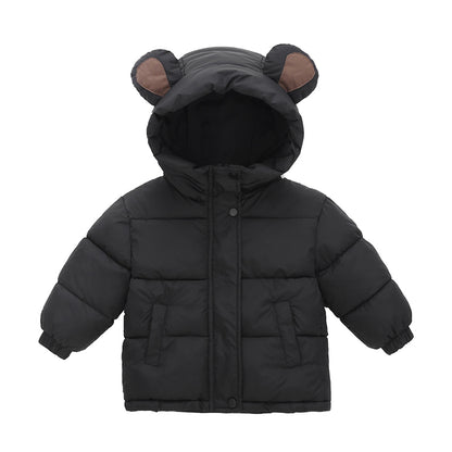 Thicken Warm Winter Coat for Kids 2-8 Years, Plush Thick Jacket, Boys Girls Cold Weather Outerwear