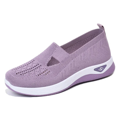 Casual Sneakers Womens Shoes Summer, Breathable Lightweight Slip On Walking Shoes, Flat Sports Outdoor Comfort Footwear