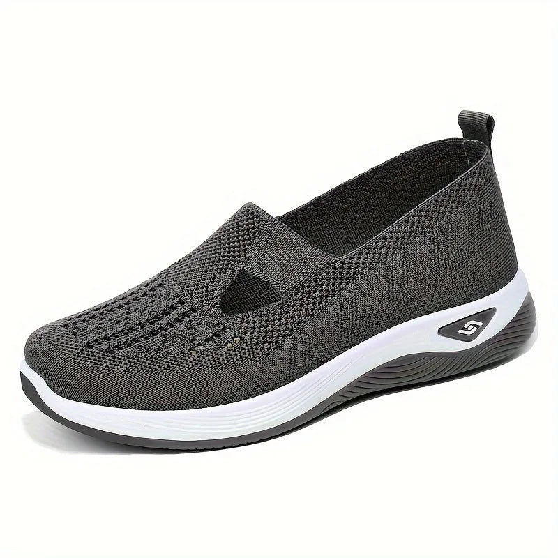 Casual Sneakers Womens Shoes Summer, Breathable Lightweight Slip On Walking Shoes, Flat Sports Outdoor Comfort Footwear