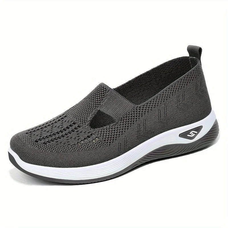 Casual Sneakers Womens Shoes Summer, Breathable Lightweight Slip On Walking Shoes, Flat Sports Outdoor Comfort Footwear