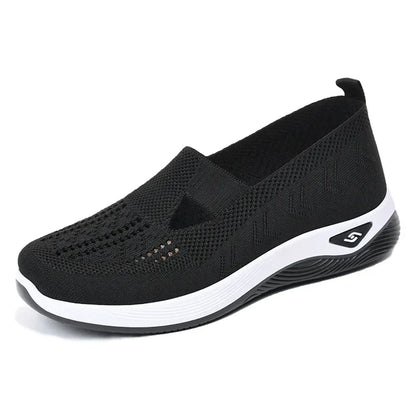 Casual Sneakers Womens Shoes Summer, Breathable Lightweight Slip On Walking Shoes, Flat Sports Outdoor Comfort Footwear