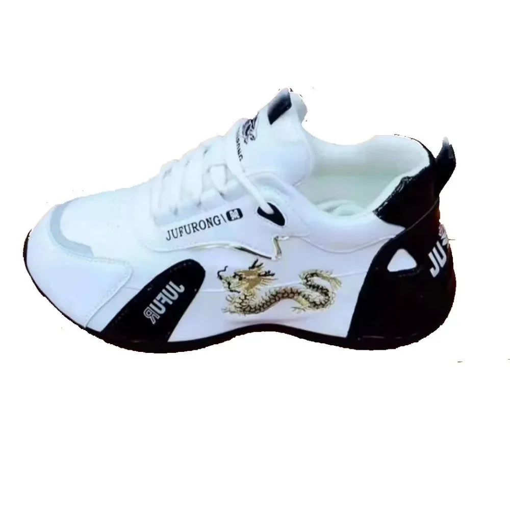Lightweight Breathable Women Designer Sneakers, Summer Leather Waterproof Casual Sports Shoes, Non-slip Platform Shoes