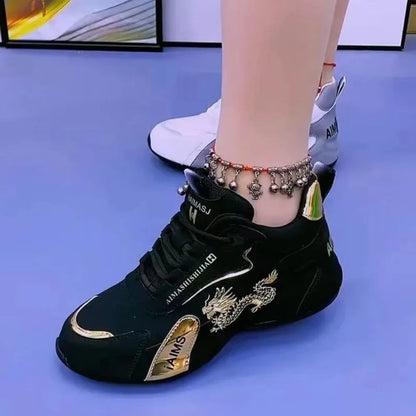 Lightweight Breathable Women Designer Sneakers, Summer Leather Waterproof Casual Sports Shoes, Non-slip Platform Shoes