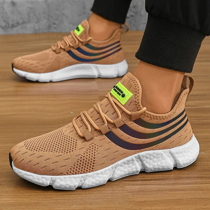 Summer Mens Sneakers, Breathable Comfortable Platform Shoes, Man Running Shoes, Fashion Walking Sneakers for Outdoor