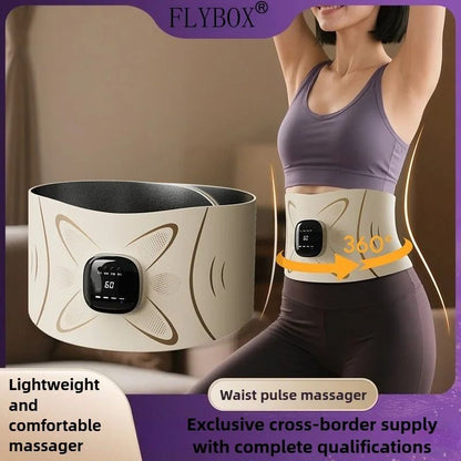EMS Abdominal Massager Belt with Heating and Micro-Current Therapy