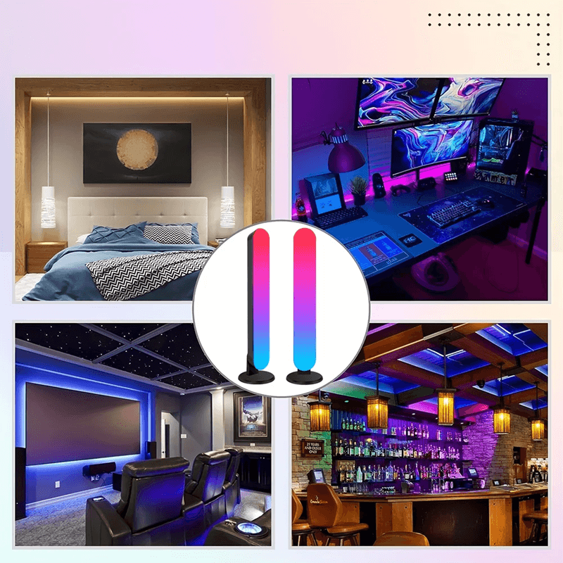 RGB Music Rhythm Light Bar USB Rechargeable Sound Reactive LED Decoration