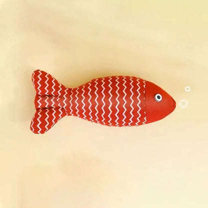 Cat Plush Simulation Fish Toy with Catnip