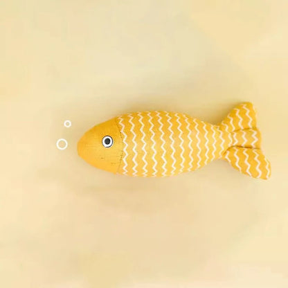 Cat Plush Simulation Fish Toy with Catnip