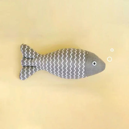Cat Plush Simulation Fish Toy with Catnip