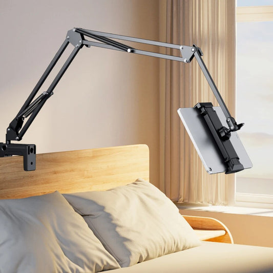 360° Rotating Tablet Stand, Desktop Phone Mount, Aluminum Arm, iPad Pro, Air Mini 4~11, Samsung, Xiaomi, Lenovo Tab