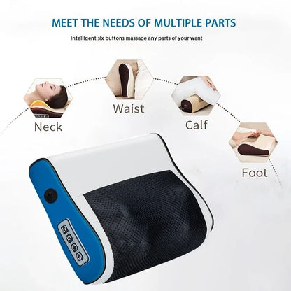 Multi Functional Neck and Shoulder Massager with Heat and Adjustable Kneading