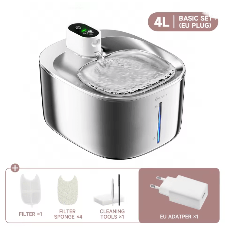 Wireless Cat Water Fountain 4L Automatic Pet Drinking Dispenser with Sensor
