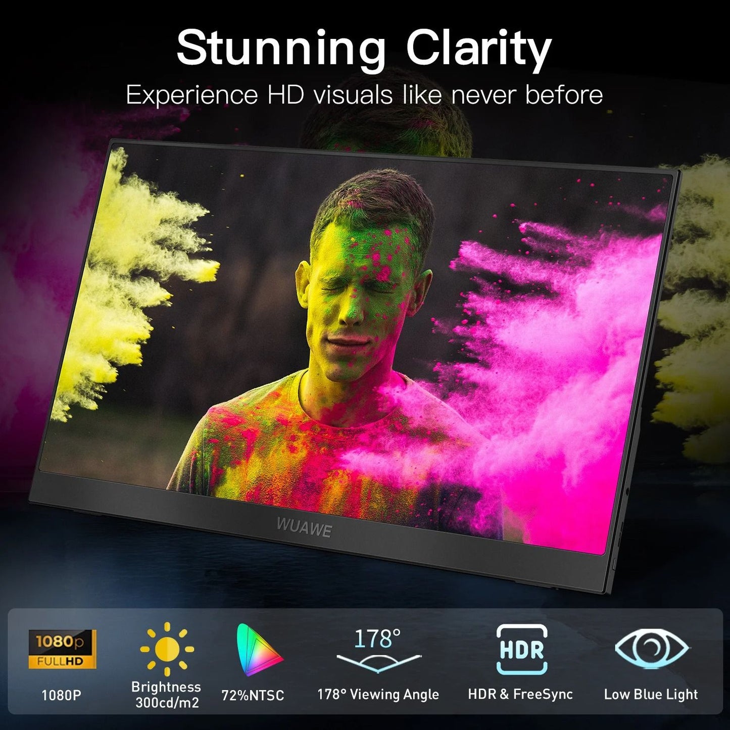 15.6 Inch Portable Monitor with HDR USB C and HDMI Connectivity