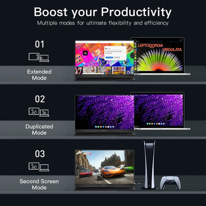 15.6 Inch Portable Monitor with HDR USB C and HDMI Connectivity