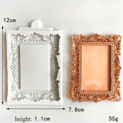 Vintage Photo Frame Silicone Molds for Chocolate and Fondant Cake Decorating