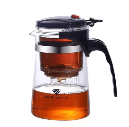 Glass Teapot with Built In Filter for Loose Leaf Tea and Herbal Brewing