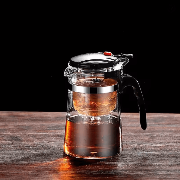 Glass Teapot with Built In Filter for Loose Leaf Tea and Herbal Brewing
