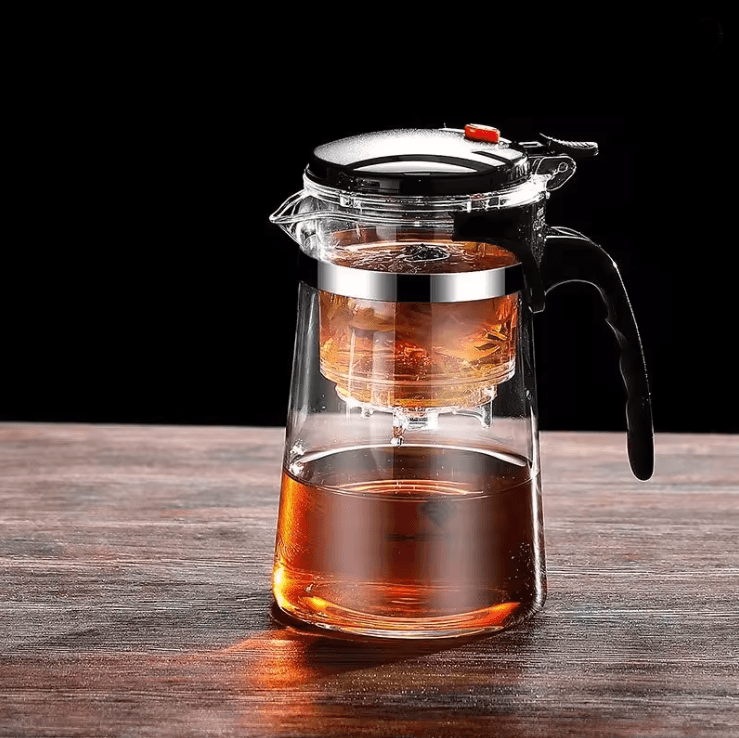 Glass Teapot with Built In Filter for Loose Leaf Tea and Herbal Brewing