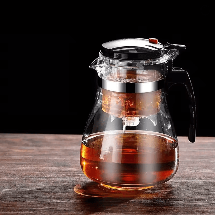 Glass Teapot with Built In Filter for Loose Leaf Tea and Herbal Brewing