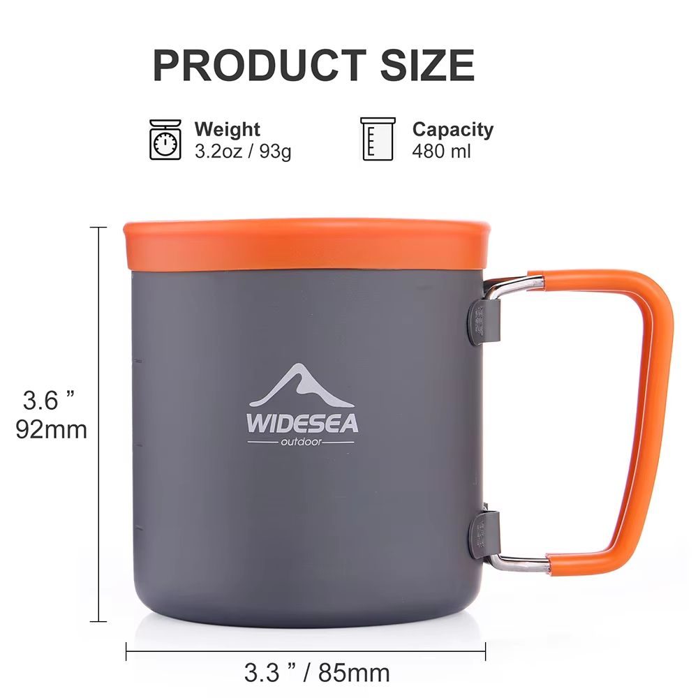 Widesea Lightweight Aluminum Camping Mug – Durable Outdoor Cup for Hiking, Trekking & Travel