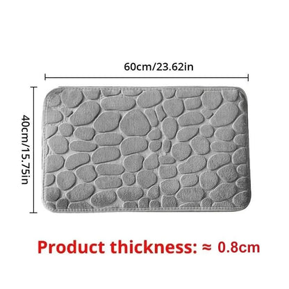 Embossed Fiber Anti-Slip Floor Mat for Bathroom & Living Room