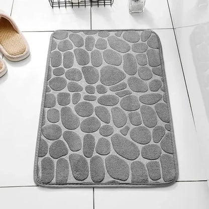 Embossed Fiber Anti-Slip Floor Mat for Bathroom & Living Room