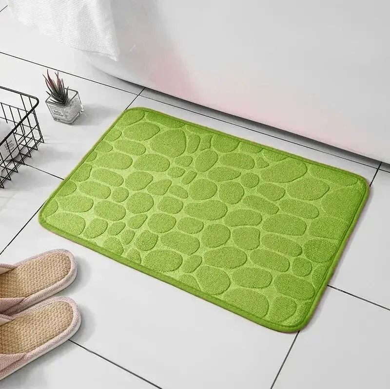 Embossed Fiber Anti-Slip Floor Mat for Bathroom & Living Room