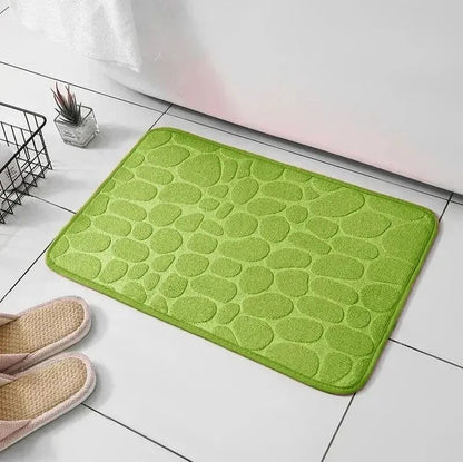 Embossed Fiber Anti-Slip Floor Mat for Bathroom & Living Room