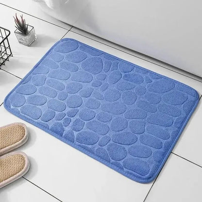 Embossed Fiber Anti-Slip Floor Mat for Bathroom & Living Room
