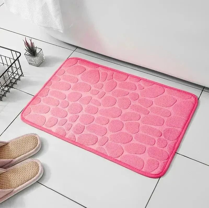 Embossed Fiber Anti-Slip Floor Mat for Bathroom & Living Room