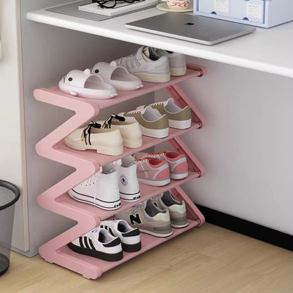 Creative Z-Shaped Multi-Layer Shoe Rack – Space-Saving Shoe Storage Organizer for Home & Dorm
