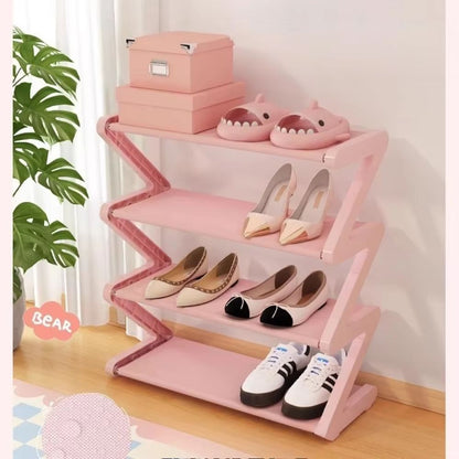 Creative Z-Shaped Multi-Layer Shoe Rack – Space-Saving Shoe Storage Organizer for Home & Dorm
