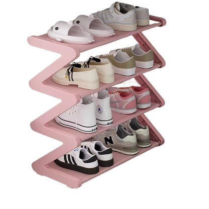 Creative Z-Shaped Multi-Layer Shoe Rack – Space-Saving Shoe Storage Organizer for Home & Dorm