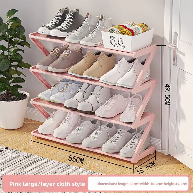 Creative Z-Shaped Multi-Layer Shoe Rack – Space-Saving Shoe Storage Organizer for Home & Dorm