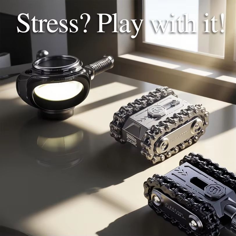 Metal Rotating Tank Fidget Toy – Tactical Magnetic EDC Spinner & Stress Reliever