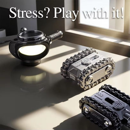 Metal Rotating Tank Fidget Toy – Tactical Magnetic EDC Spinner & Stress Reliever