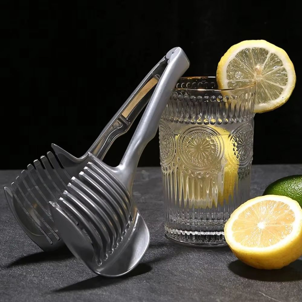 Stainless Steel Fruit & Vegetable Slicer Clip – Precision Kitchen Cutter Tool for Easy Tomato, Lemon, Orange, and Onion