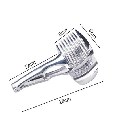 Stainless Steel Fruit & Vegetable Slicer Clip – Precision Kitchen Cutter Tool for Easy Tomato, Lemon, Orange, and Onion