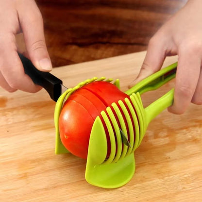 Stainless Steel Fruit & Vegetable Slicer Clip – Precision Kitchen Cutter Tool for Easy Tomato, Lemon, Orange, and Onion