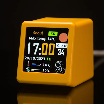 Mini WiFi Weather Clock – Animated Desktop Weather Station with Time, Forecast, and Multi-Functional Display
