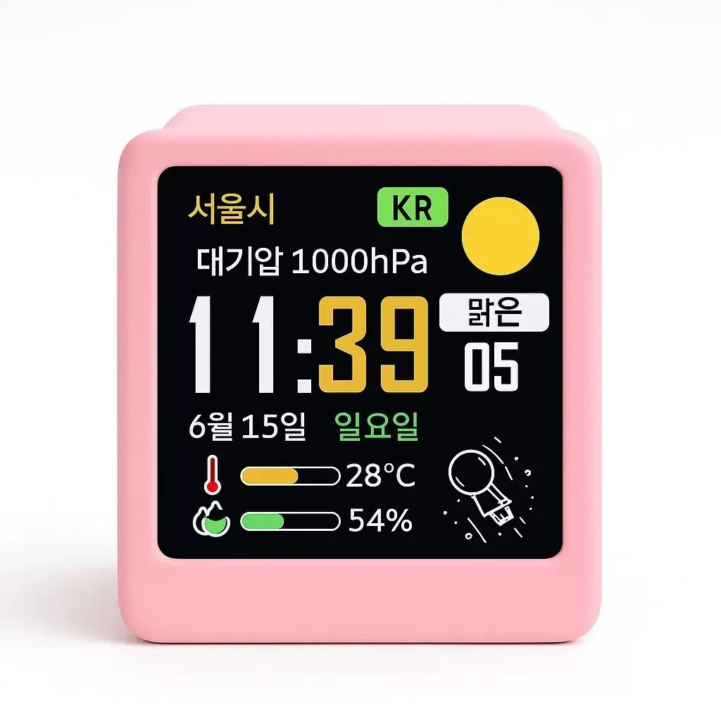 Mini WiFi Weather Clock – Animated Desktop Weather Station with Time, Forecast, and Multi-Functional Display