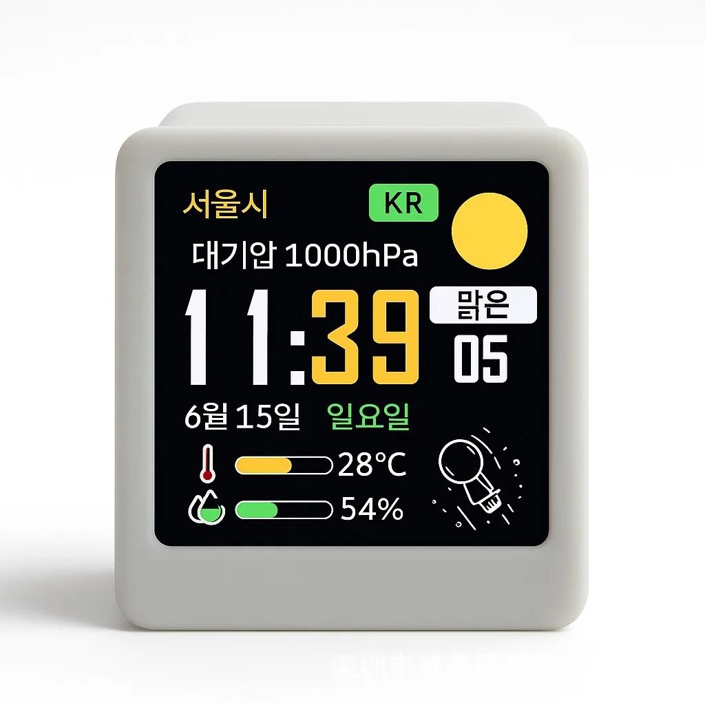 Mini WiFi Weather Clock – Animated Desktop Weather Station with Time, Forecast, and Multi-Functional Display